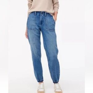 NWT J.Crew Factory Women Size 35 Jogger Pants Signature Denim Blue Ankle